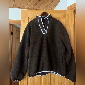 Cozy Brown Fleece Sweater